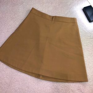 EXPRESS camel a-line mini skirt size 4
